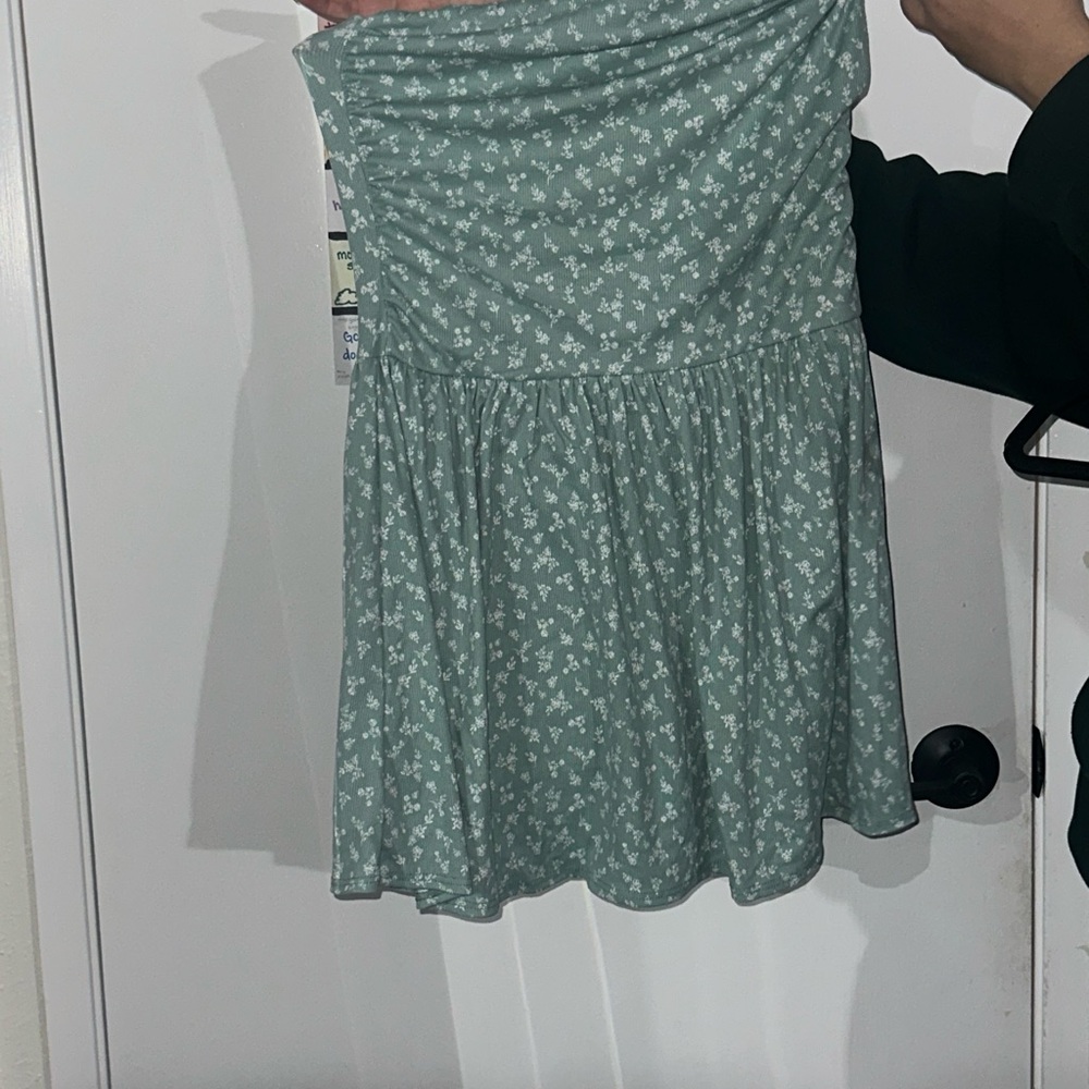 See You Monday Mint Floral Skater Skirt